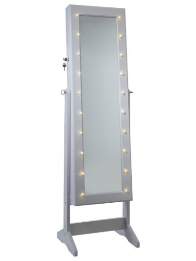 Gfw Armoire Freestanding Mirror With, Freestanding Mirror With Storage And Lights