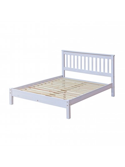 Core Corona 4'6" slatted lowend bedstead solid pine painted white