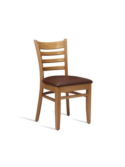 zap Plus Light Oak & Brown PU Side Chair