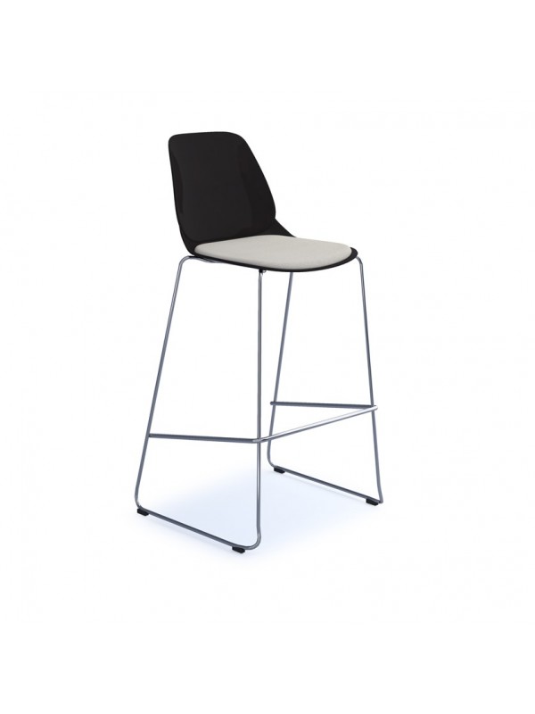dams Strut multi-purpose stool with seat pad and chrome sled frame