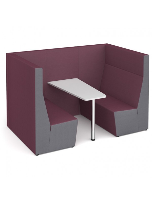dams Ziggy high back 4 person meeting booth with table