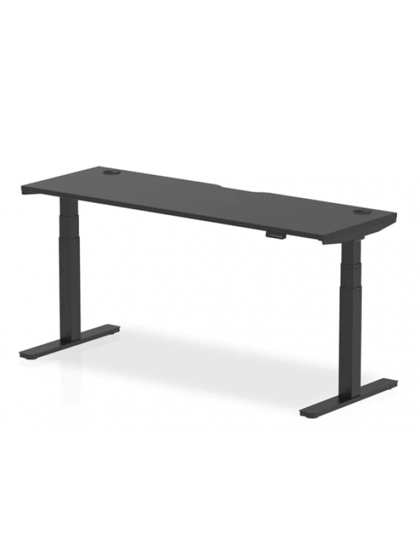 BIG DEALS Dynamic Air Black Series Slimline Height Adjustable Desk - Black - Multiple Sizes