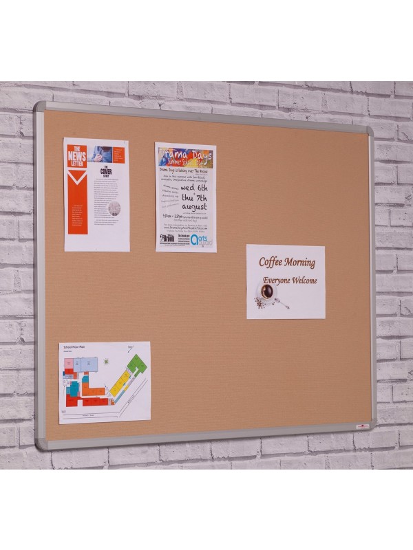 Spaceright FlameShield Aluminium Framed Noticeboard - Multiple Size and Colour Options
