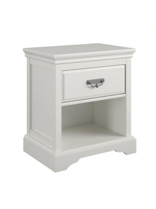 Dorel Bristol 1 Drawer Nightstand bedside cabinet in Painted White MDF
