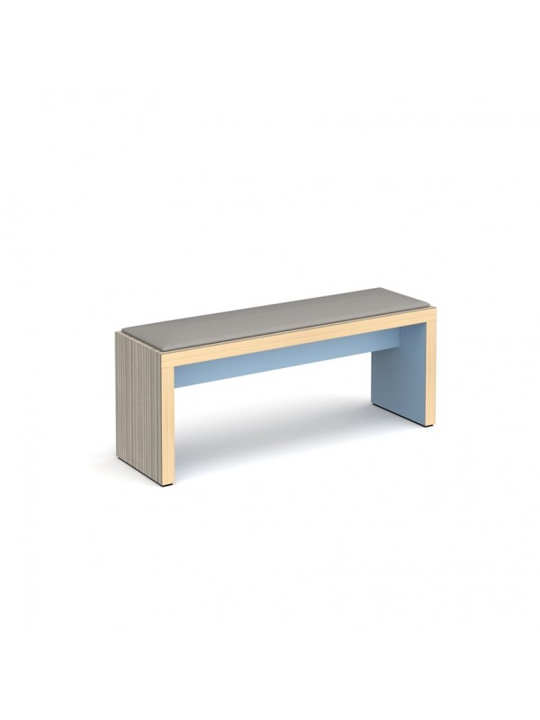 DAMS Slab benching solution low bench with upholstered seat pad 1800mm wide