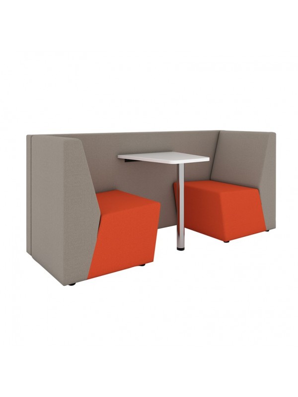 dams Ziggy low back 2 person meeting booth with table