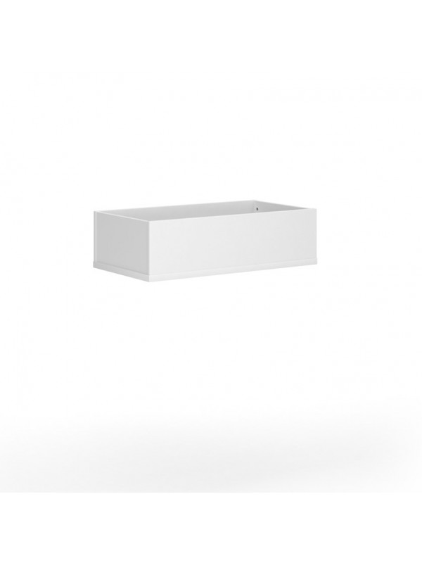 Dams Wooden planter 800mm wide to fit on single wooden lockers - white