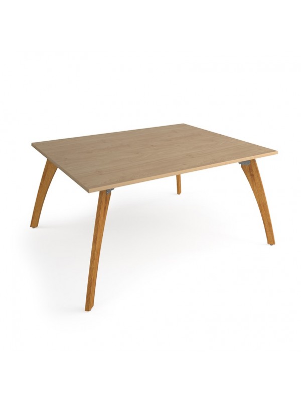DAMS Enable worktable 1600mm x 1600mm deep with four solid oak legs and 25mm mdf top