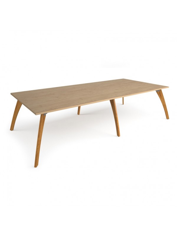 DAMS Enable worktable 3200mm x 1600mm deep with six solid oak legs and 25mm mdf top