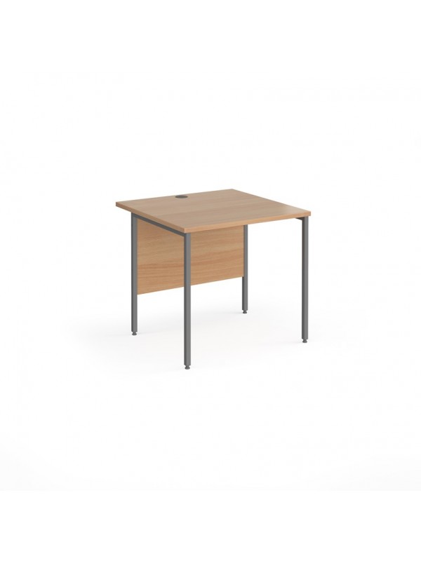 DAMS Contract 25 straight desk with graphite H-Frame leg
