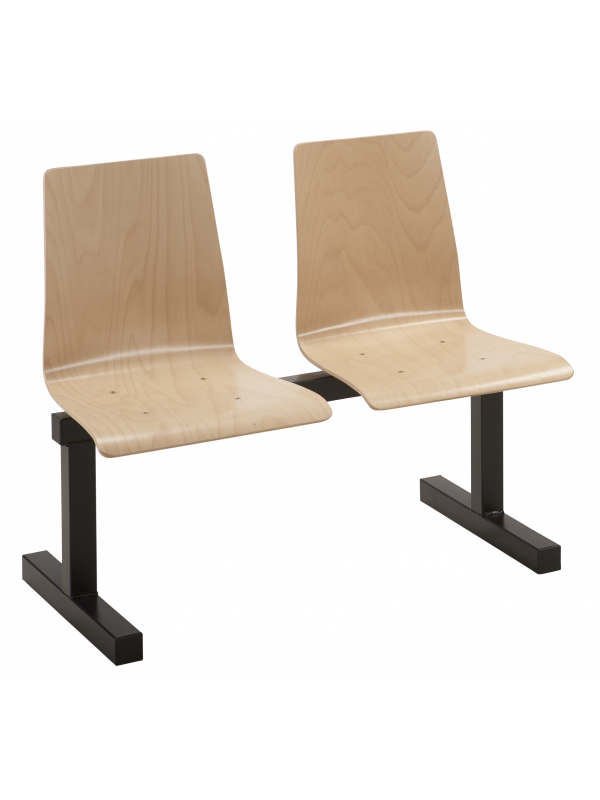 Create BM91: Elwood Beam Seating, 2,3,4 or 5 Seat options - Wooden Seat