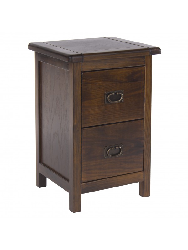 Core Boston 2 drawer petite bedside cabinet dark brown