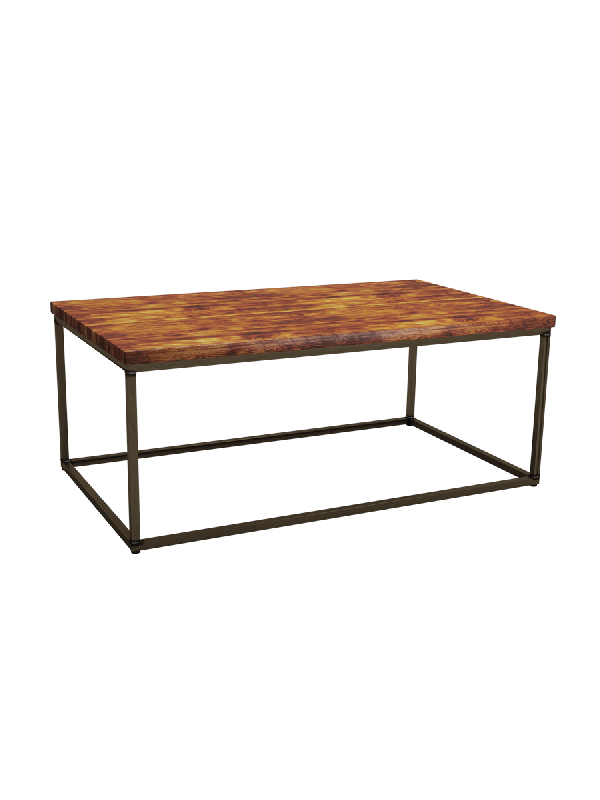 ZAP Industrial style Byron Rectangular pine coffee table