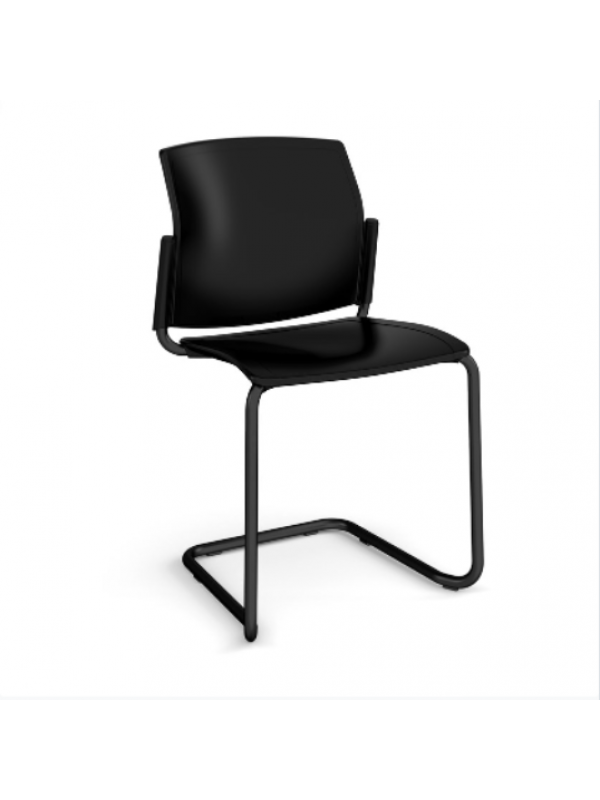 Dams Santana cantilever chair with plastic seat and back