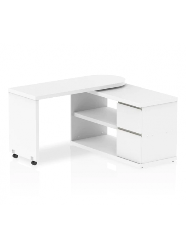 BIG DEALS Dynamic Fleur Smart Storage Desk - White or Grey Oak