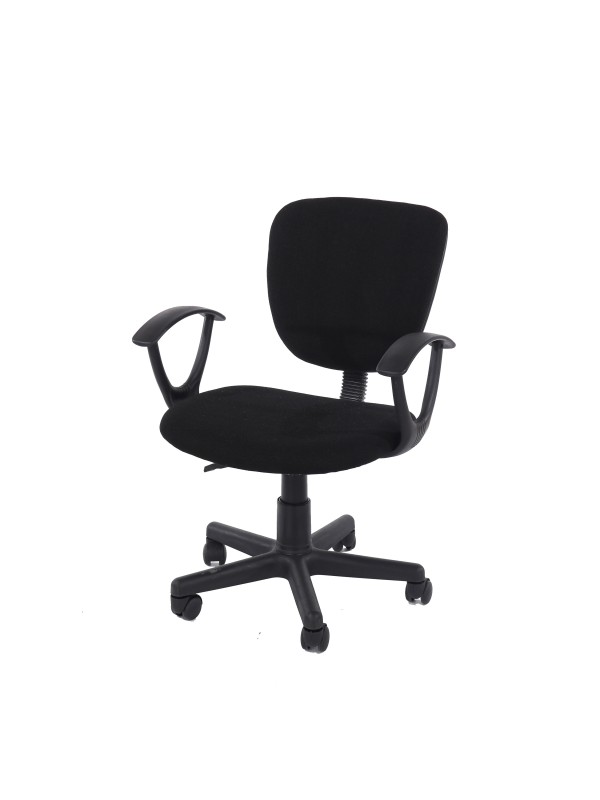 Core Loft study chair in black fabric & black base
