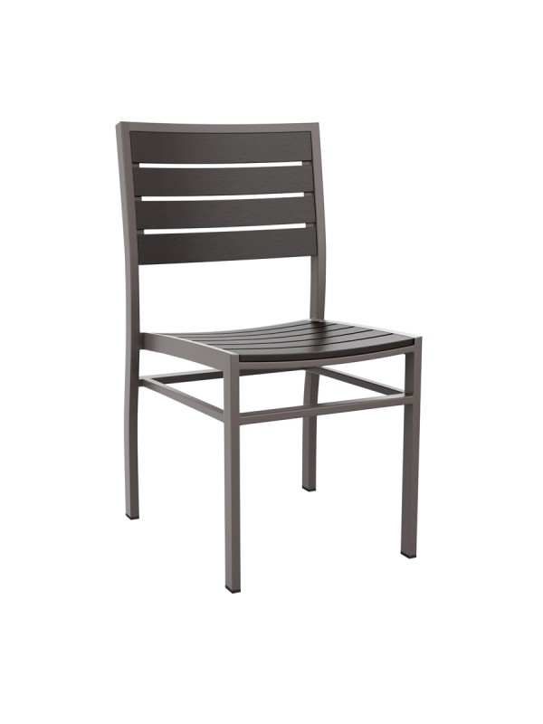 ZAP Commercial Grade Likewood all weather side chair grey and black