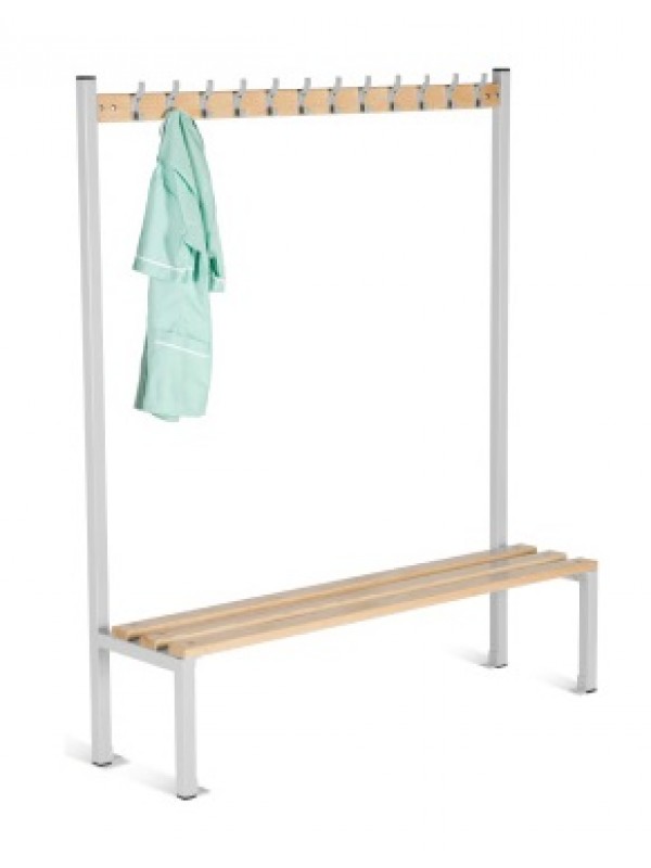 Senior Cloakroom Benches With Hanging - Single Sided