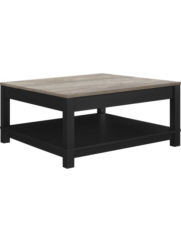 Dorel Carver coffee table in grey/weathered oak or black/weathered oak
