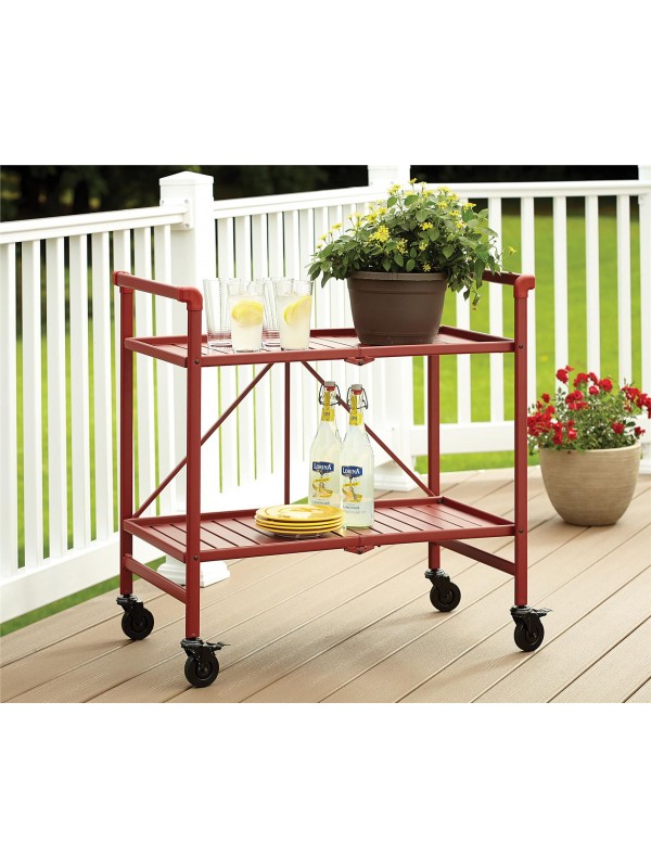 Cosco Intellifit Indoor or Outdoor Serving trolley cart Slatted - Brown or Red