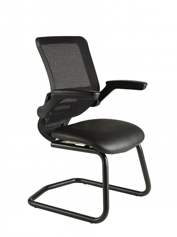 Alliance Mesh Back Cantilever Chair with Fold Back Arms 