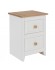 Core Capri 2 drawer petite bedside cabinet in waxed white pine 
