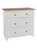 Core Capri 3 drawer chest in white waxed oak