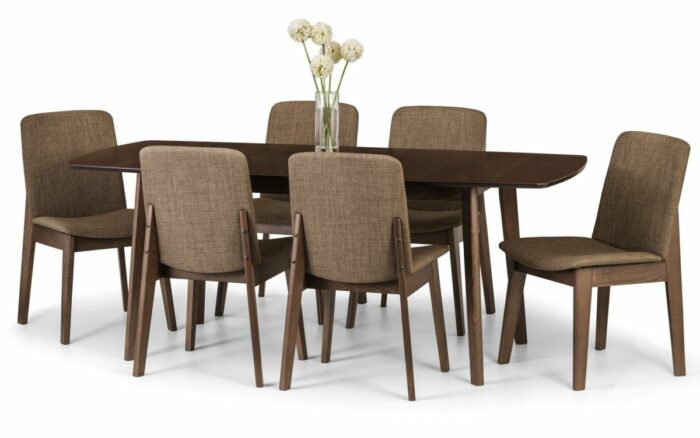 julian bowen kensington extending dining table walnut finish-854