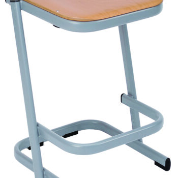 Spaceforme Cantilever Stool, grey frame-0