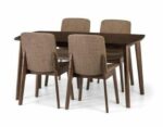 julian bowen kensington dining set - extendable table walnut finish-5631