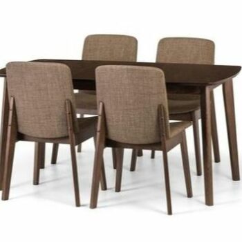 julian bowen kensington dining set - extendable table walnut finish-5631