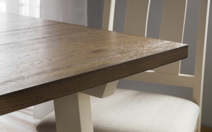 julian bowen pembroke dining table ivory and welsh oak veneer-765