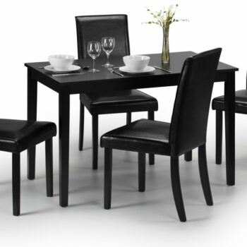 julian bowen Hudson Black Dining Set-0