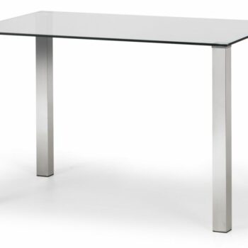 Julian Bowen Enzo Chrome & Glass Compact Dining Table-0