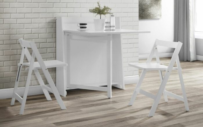 julian bowen Helsinki Hideaway Dining Set white or grey-1292
