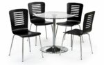 julian bowen Kudos Glass Pedestal Table-1335