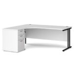 Big Deals Dams 1600mm Ergo Desk with 3 Drawer Pedestal-21646