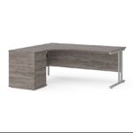 Big Deals Dams 1600mm Ergo Desk with 3 Drawer Pedestal-21655