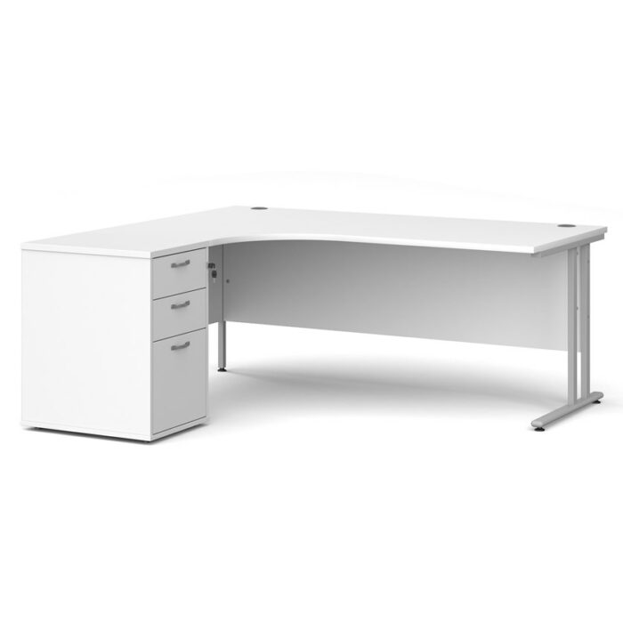 Big Deals Dams 1600mm Ergo Desk with 3 Drawer Pedestal-21648