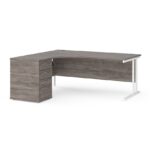 Big Deals Dams 1600mm Ergo Desk with 3 Drawer Pedestal-21654