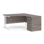 Big Deals Dams 1600mm Ergo Desk with 3 Drawer Pedestal-21666