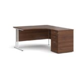Big Deals Dams 1600mm Ergo Desk with 3 Drawer Pedestal-21675