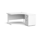 Big Deals Dams 1600mm Ergo Desk with 3 Drawer Pedestal-21664