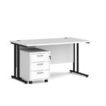 BIG DEALS Straight Desk with 3 Drawer Pedestal - choice of Size-0