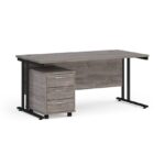 BIG DEALS Straight Desk with 3 Drawer Pedestal - choice of Size-21547