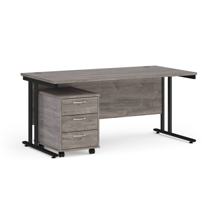 BIG DEALS Straight Desk with 3 Drawer Pedestal - choice of Size-21547