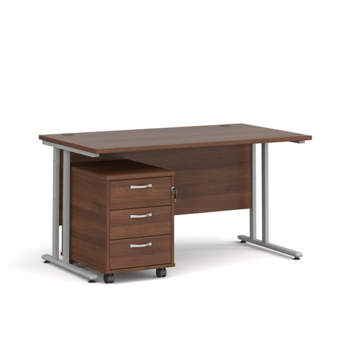 BIG DEALS Straight Desk with 3 Drawer Pedestal - choice of Size-21600