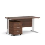 BIG DEALS Straight Desk with 3 Drawer Pedestal - choice of Size-21598