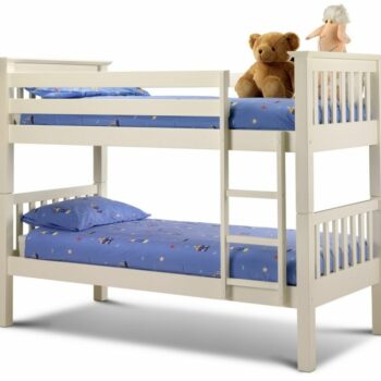Julian Bowen wooden Barcelona Bunk Bed Pine or Stone White-0