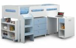 Julian Bowen wooden Kimbo Cabin Bed in Blue or Pink-0